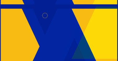 Avrupa Birliği ve mavi sarı arka plan, Avrupa AB