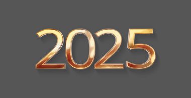 Altın metalik yazı tipi ağırlığı cesur yıl 2025