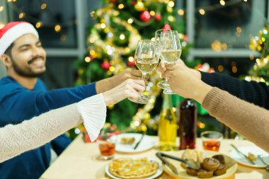 Çeşitli etnik kökenden gelen bir grup genç, bir Noel ve yeni yıl partisini bir sürü yiyecek ve içecekle birlikte kutlamayı seviyor. Arkadaşlar Noel 'i ve yeni yılı kutlar ve şarap içerler..