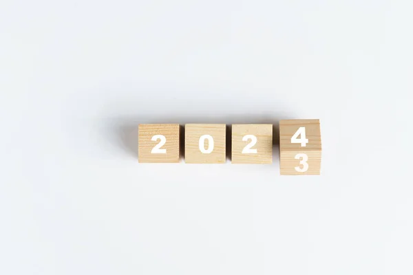Календарный Год Изменения 2023 2024 Концепция Рост Развитие Бизнеса Годовая Лицензионные Стоковые Фото