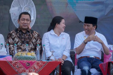 Semarang, Endonezya - 8 Ağustos 2019: Genç Diponegoro Oryantasyon Etkinliği, Orientasi Diponegoro Muda (ODM) 2019, ODM etkinliğine katılan konukları davet etti