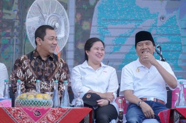 Semarang, Endonezya - 8 Ağustos 2019: Genç Diponegoro Oryantasyon Etkinliği, Orientasi Diponegoro Muda (ODM) 2019, ODM etkinliğine katılan konukları davet etti