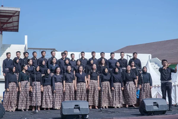 Semarang Indonesien August 2019 Diponegoro University Chor Team Bei Der — Stockfoto