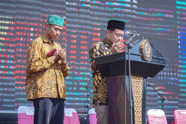 Semarang Indonesien August 2019 Gebetslesung Bei Der Begrüßung Der Neuen — Stockfoto