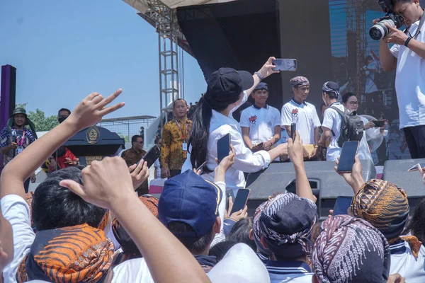 Nsan Kalkınma Kültür Koordinasyon Bakanı Menko Puan Maharani Genç Diponegoro — Stok fotoğraf
