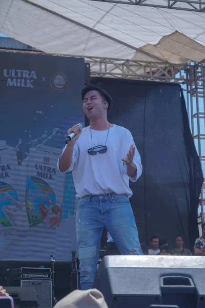 Semarang Indonesien August 2019 Der Indonesische Sänger Vidi Aldiano Singt — Stockfoto