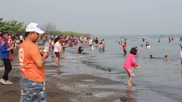 Semarang Indonesia Maret 2023 Tempat Wisata Pantai Tirang Kota Semarang — Stok Video