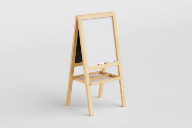 Child Easel Whiteboard isolated on White Background