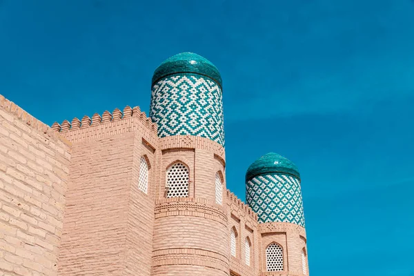 Chiwa Mittelalterliche Festung Kunya Ark Haupttor Chiwa Usbekistan — Stockfoto