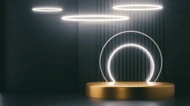 3D sunum kaidesi. Sunum podyumunun 3 boyutlu görüntüleme ve reklam amaçlıdır