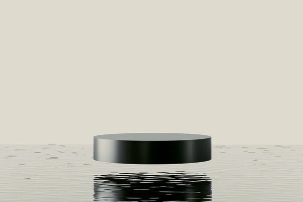 Sıvının Üzerinde Yansıması Olan Sunum Sunum Podyumunun Boyutlu Görüntüleme Reklam — Stok fotoğraf