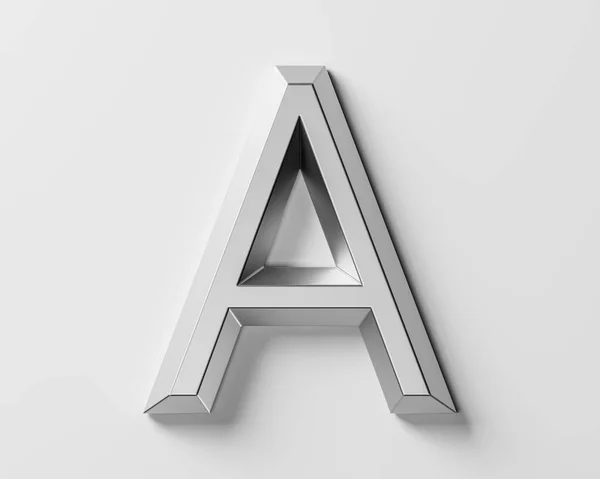 Γράμματα Από Μέταλλο Εικονογράφηση Του Σιδήρου Αλφάβητο Απομονώνονται Λευκό Φόντο — Φωτογραφία Αρχείου