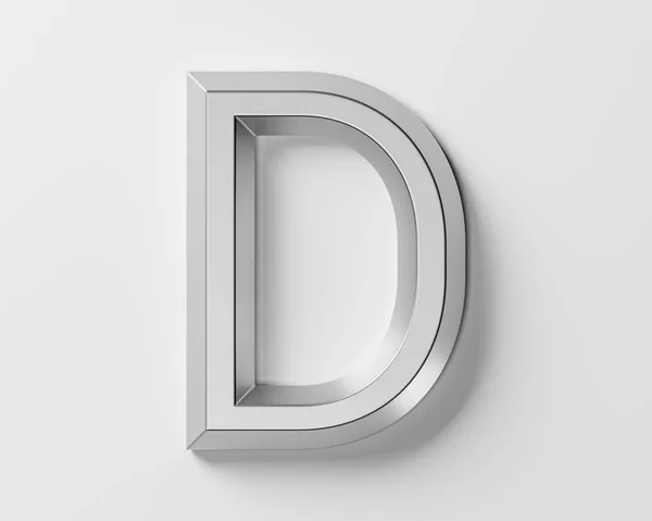 Letters Made Metal Illustration Iron Alphabet Isolated White Background — Stock Photo, Image