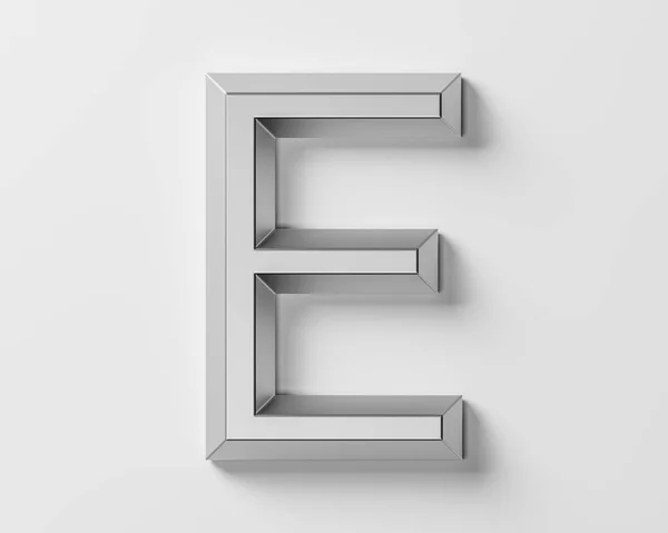 Γράμματα Από Μέταλλο Εικονογράφηση Του Σιδήρου Αλφάβητο Απομονώνονται Λευκό Φόντο — Φωτογραφία Αρχείου