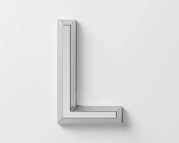 Buchstaben Aus Metall Illustration Des Eisernen Alphabets Isoliert Auf Weißem — Stockfoto