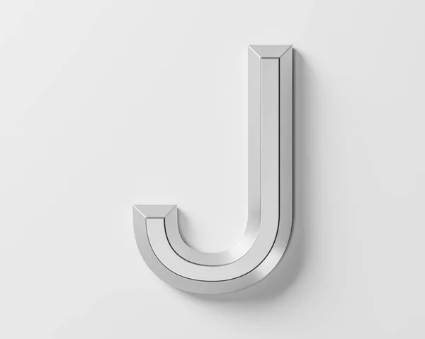 Buchstaben Aus Metall Illustration Des Eisernen Alphabets Isoliert Auf Weißem — Stockfoto