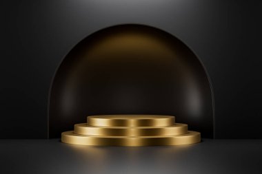 3D sunum kaidesi. Sunum podyumunun 3 boyutlu görüntüleme ve reklam amaçlıdır