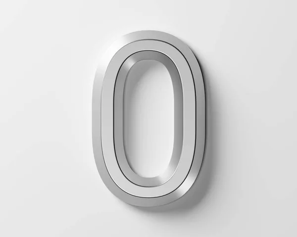 金属製の桁 白地に孤立した鉄のアルファベットの3Dイラスト — ストック写真