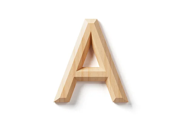 Letters Made Wood Illustration Wooden Alphabet Isolated White Background — Stock Photo, Image