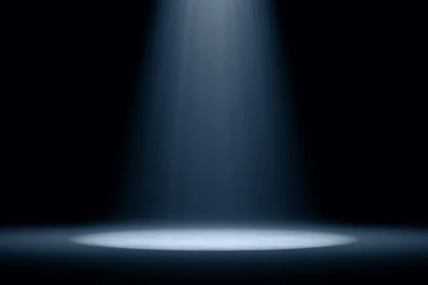 Tło Sceny Podłogą Oświetloną Okrągłym Światłem Punktowym Etap Promieniem Światła — Zdjęcie stockowe
