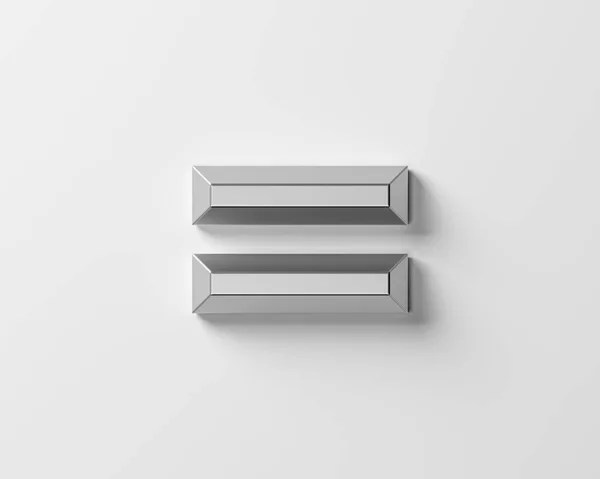 金属製のシンボル 白地に孤立した鉄のアルファベットの3Dイラスト — ストック写真
