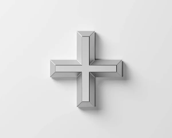 Symbols Made Metal Illustration Iron Alphabet Isolated White Background — Stock Photo, Image