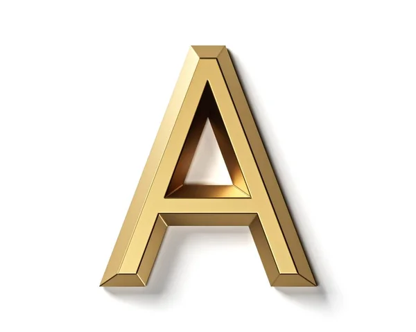 Cartas Feitas Ouro Ilustração Alfabeto Dourado Isolado Fundo Branco — Fotografia de Stock