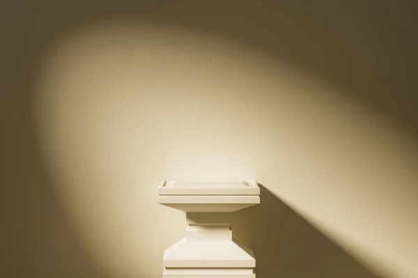 Sunum Sütun Kaidesi Kapalı Çekim Açık Arkaplan Beyaz Kaideyi Boyutlu — Stok fotoğraf