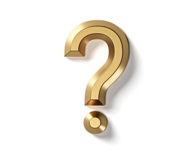 Altından yapılmış semboller. Beyaz arkaplanda izole edilmiş 3d altın alfabe çizimi