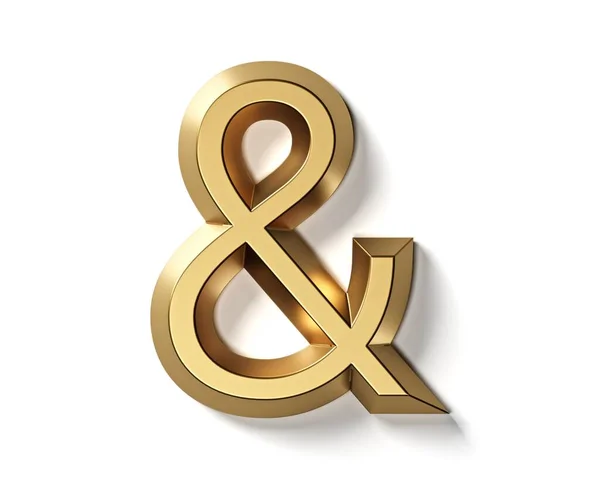 Symbolen Gemaakt Van Goud Illustratie Van Gouden Alfabet Geïsoleerd Witte — Stockfoto
