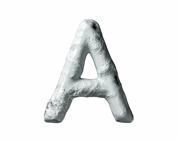 Buchstaben Aus Fels Und Ton Illustration Des Steinernen Alphabets Isoliert — Stockfoto