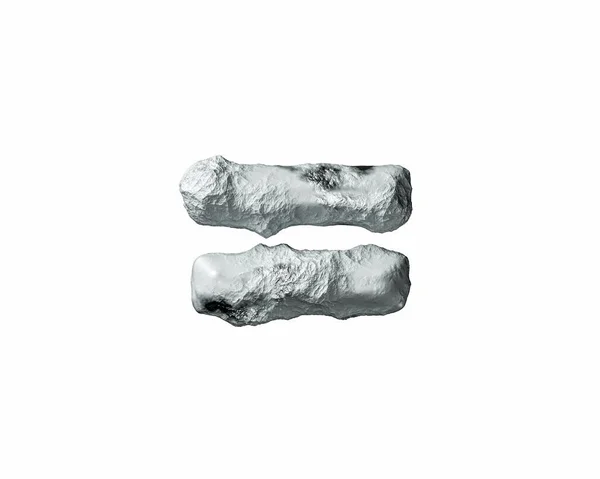 Символы Глины Камня Трехмерная Иллюстрация Каменного Алфавита Белом Фоне — стоковое фото