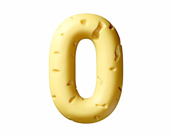Rakamlar Peynirden Yapılmış Beyaz Arkaplanda Izole Edilmiş Boyutlu Sarı Alfabe — Stok fotoğraf