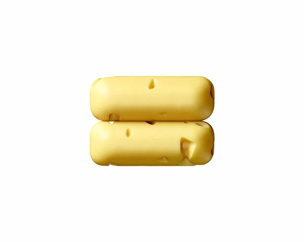 Σύμβολα Από Τυρί Απεικόνιση Του Κίτρινου Αλφαβήτου Που Απομονώνονται Λευκό — Φωτογραφία Αρχείου