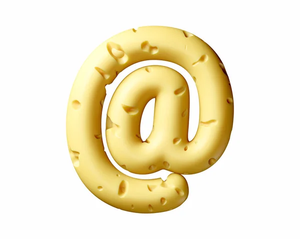 치즈로 상징이야 바탕에 떨어져 노란색 글자의 — 스톡 사진