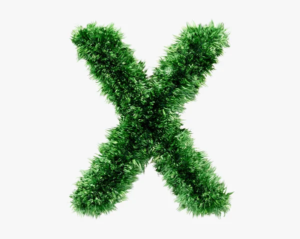 Γράμματα Από Πράσινο Γρασίδι Απεικόνιση Του Πράσινου Αλφαβήτου Φυτών Που — Φωτογραφία Αρχείου