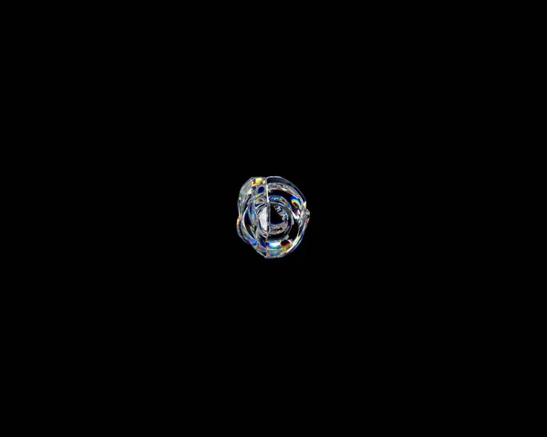 Символи Натурального Прозорого Алмазоподібного Матеріалу Ілюстрація Скляної Абетки Ізольовано Білому — стокове фото