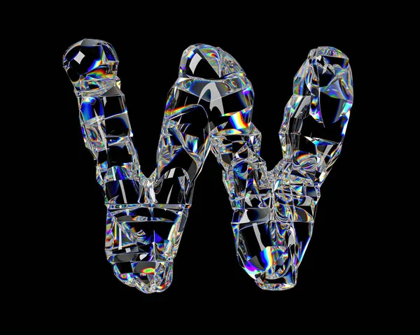 다이아몬드같은 물질로 만들어 편지들 배경에 분리되어 알파벳 — 스톡 사진