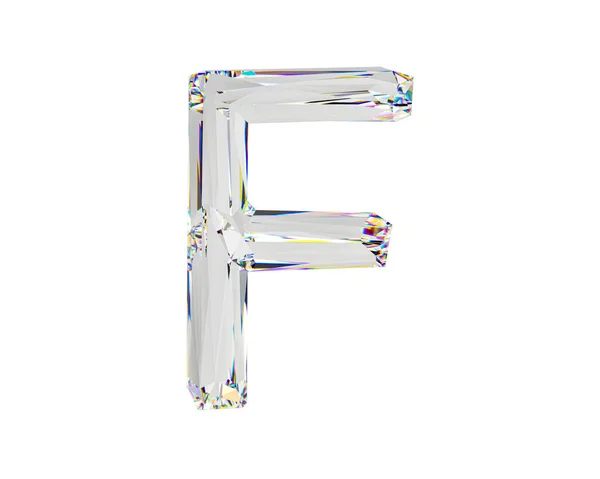 Lettere Materiale Naturale Trasparente Simile Diamante Illustrazione Dell Alfabeto Vetro — Foto Stock
