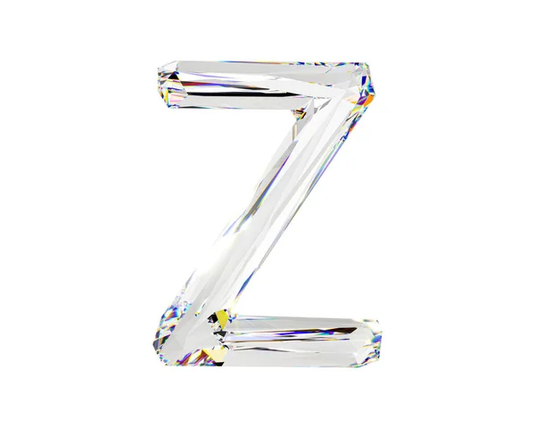 Lettres Matériau Naturel Transparent Type Diamant Illustration Alphabet Verre Isolé — Photo