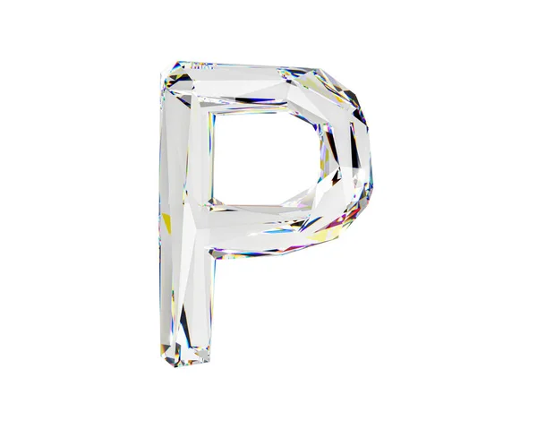 Lettere Materiale Naturale Trasparente Simile Diamante Illustrazione Dell Alfabeto Vetro — Foto Stock