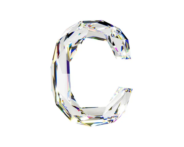 Brieven Gemaakt Van Natuurlijk Transparant Diamantachtig Materiaal Illustratie Van Glazen — Stockfoto