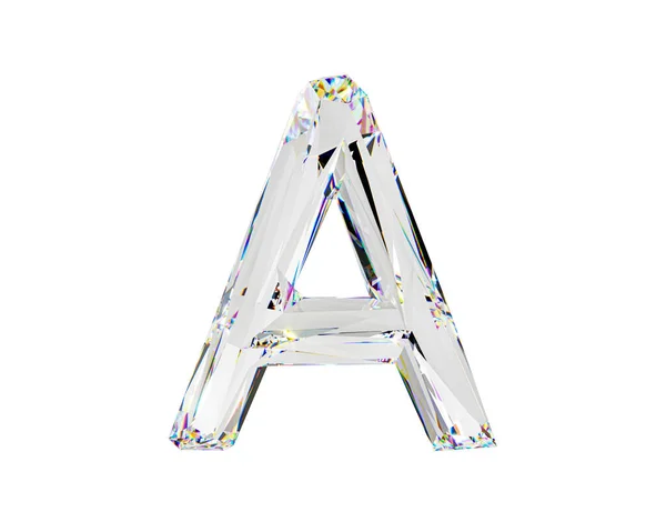 Cartas Hechas Material Natural Transparente Similar Diamante Ilustración Del Alfabeto — Foto de Stock
