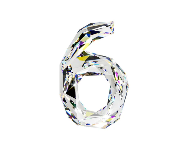 Cijfers Gemaakt Van Natuurlijk Transparant Diamantachtig Materiaal Illustratie Van Glazen — Stockfoto