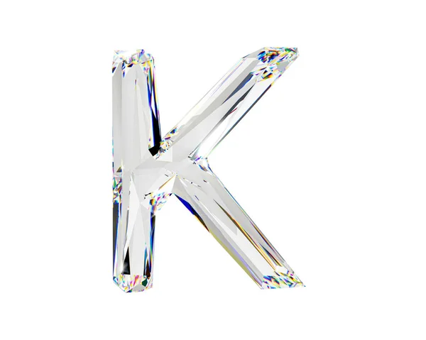 Természetes Átlátszó Gyémántszerű Anyagból Készült Betűk Illusztráció Üveg Ábécé Elszigetelt — Stock Fotó