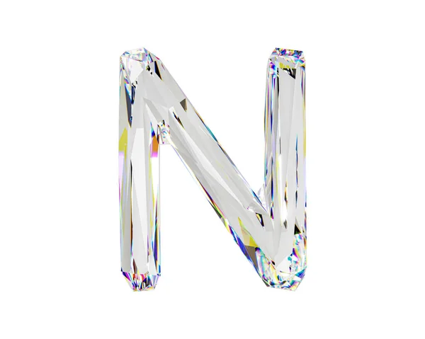 Cartas Feitas Material Natural Transparente Semelhante Diamantes Ilustração Alfabeto Vidro — Fotografia de Stock