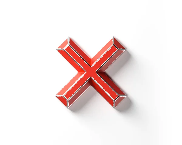 Σύμβολα Από Κόκκινο Βαμμένο Μέταλλο Γδαρμένο Περίγραμμα Απεικόνιση Του Κόκκινου — Φωτογραφία Αρχείου