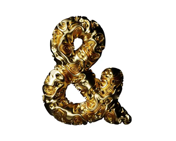 금으로 상징들 바탕에 분리되어 금자어에 — 스톡 사진