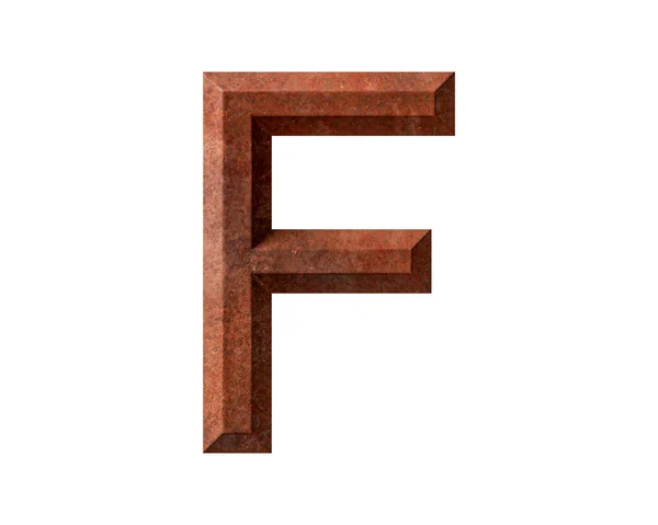 Γράμματα Από Σκουριασμένο Μέταλλο Απεικόνιση Της Σκουριάς Αλφάβητο Σιδήρου Απομονώνονται — Φωτογραφία Αρχείου