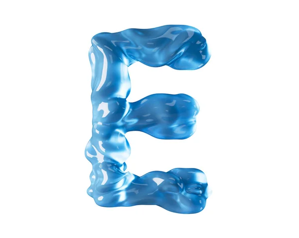 Brieven Gemaakt Van Blauw Water Als Golvende Vloeistof Illustratie Van — Stockfoto